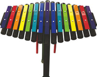 Playground Boss Split Rainbow Xylophone for commercial outdoor playgrounds, ages 2 to 12