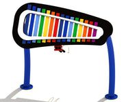 Playground Boss Spectrum Xylophone freestanding outdoor musical instrument with multicolored bars