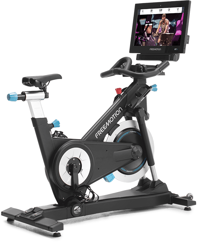 Freemotion b22.7 CoachBike with 22-inch HD touchscreen - front view