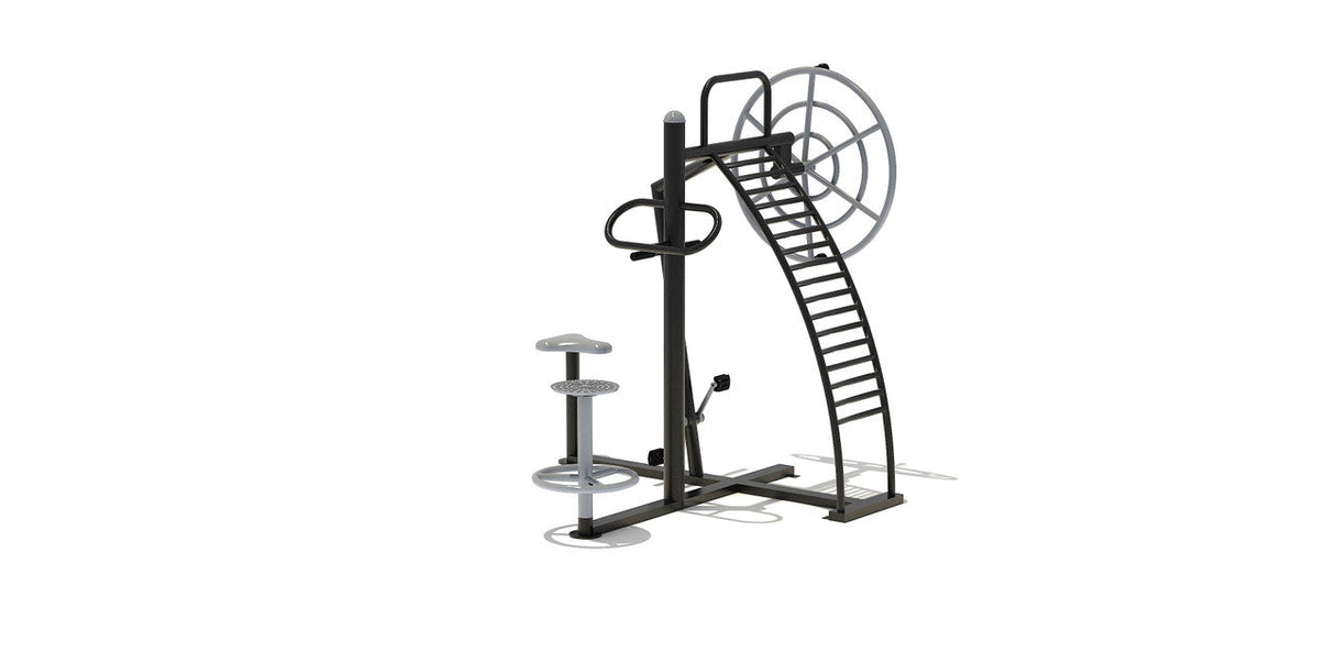 Playground Boss Multi Gym outdoor fitness station - front view
