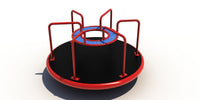 Playground Boss Time Traveler Merry Go Round with time vortex center design, full view