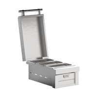Videl Fuego III Food Warmer in 304 stainless steel for outdoor kitchen drop-in installation