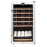 Whynter FWC-341TS 34 Bottle Freestanding Stainless Steel Wine Refrigerator - Front View