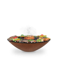 Arteflame Classic 40″ Corten Bowl Fire Pit with Cooktop