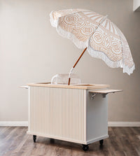 Fluted Mobile Cart