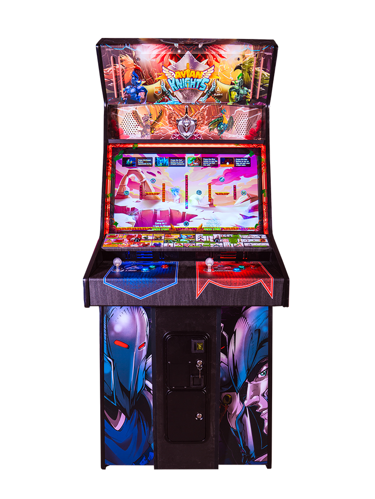 Avian Knights Pro 2-player arcade cabinet front view