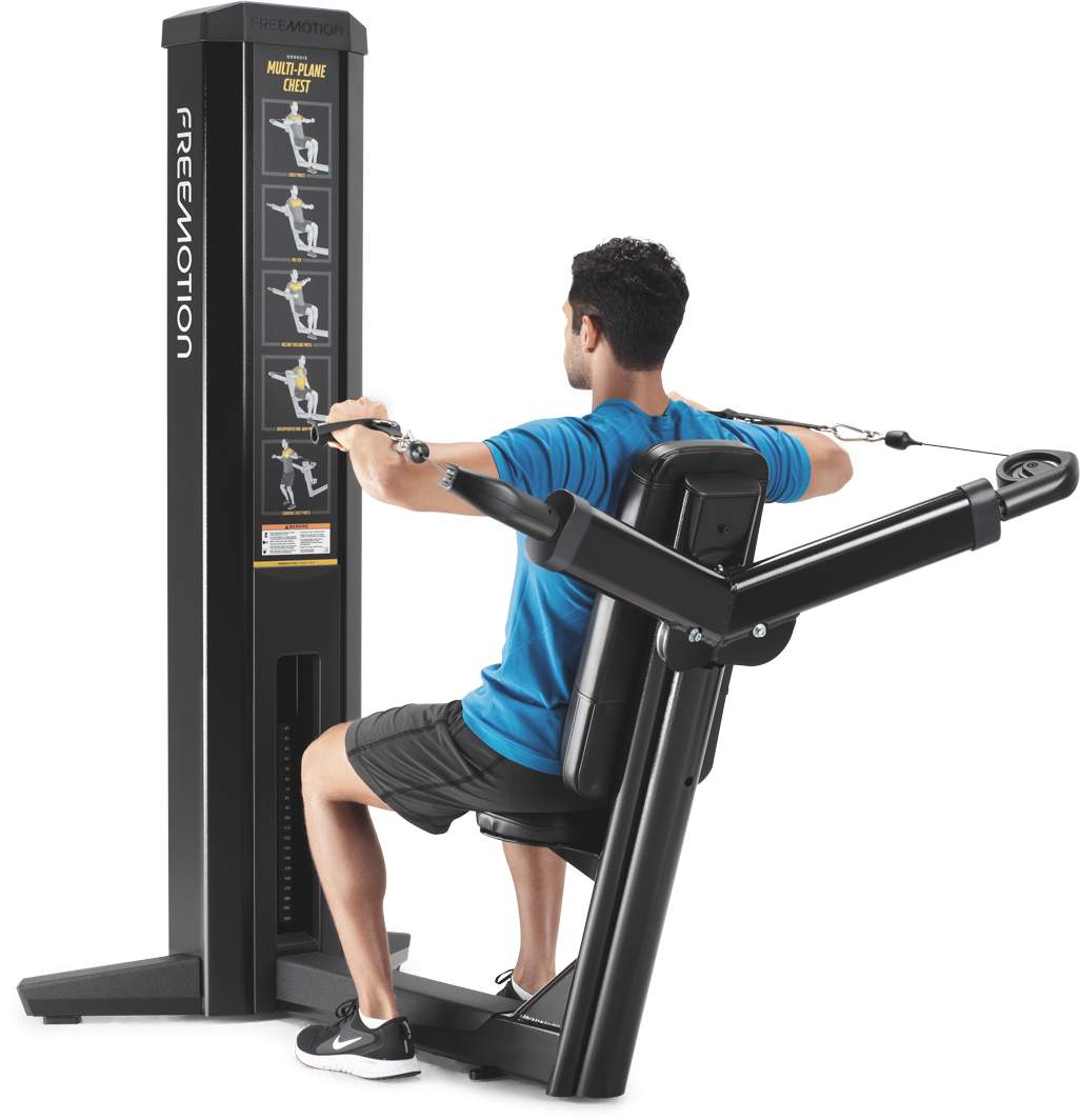 Freemotion GENESIS Multi-Plane Chest Cable Machine - 3/4 angle view