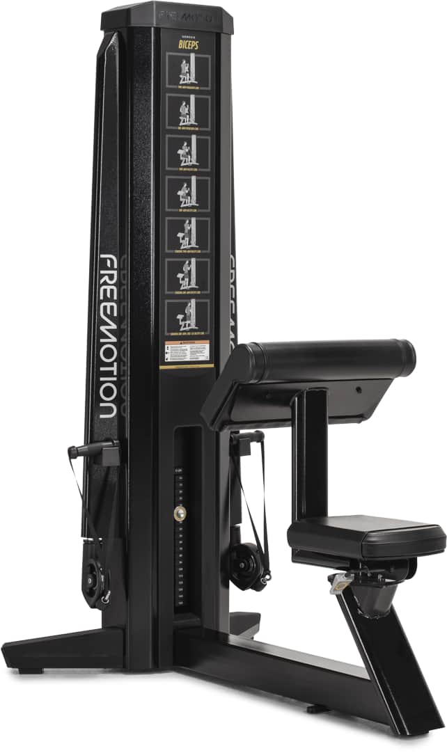 Freemotion GENESIS G602 Biceps Cable Machine - three-quarter view
