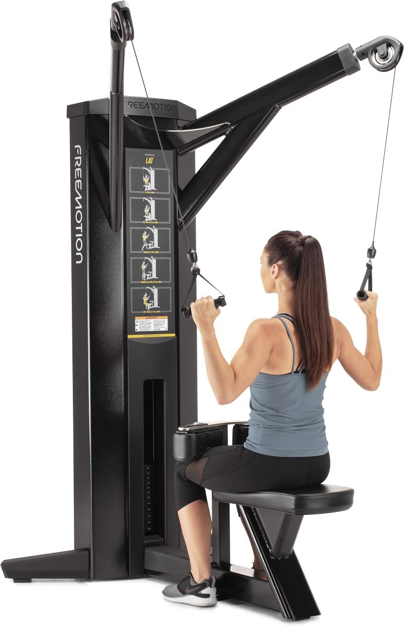 Freemotion GENESIS Lat Machine G620 - Three-Quarter Front View