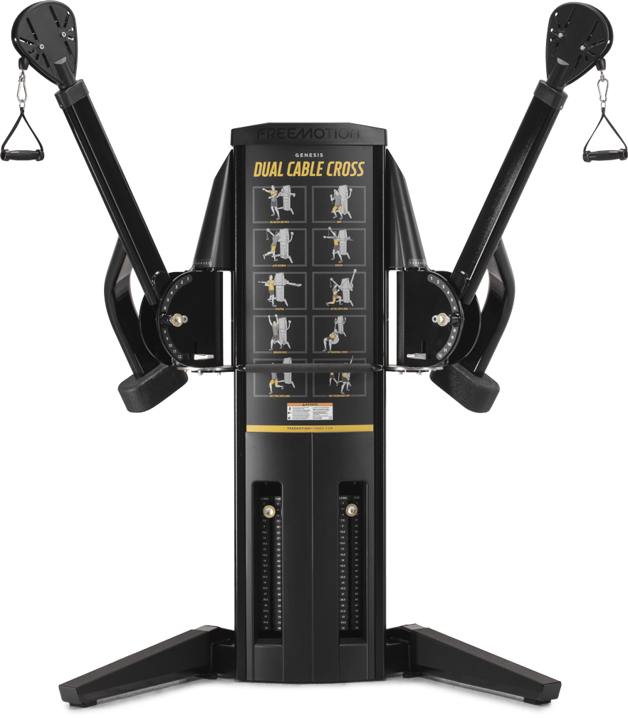 Freemotion Genesis Dual Cable Cross commercial strength training machine, front view