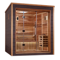 Golden Designs Drammen 3 Person Outdoor-Indoor Traditional Sauna