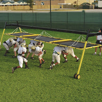 Rae Crowther Ground Battle Chute full view on field - football blocking training equipment