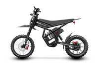 GT54 Pro Electric Mini Motorbike black with off-road tires - front three-quarter view