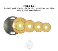 Cast Iron Machined 45lb And Calibrated Solid Steel Weight Plate Sets by Weight It Out