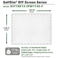 Elite Screens GolfSim DIY ImpactWhite 1145 Projector Screen
