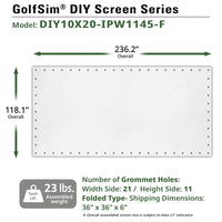 Elite Screens GolfSim DIY ImpactWhite 1145 Projector Screen