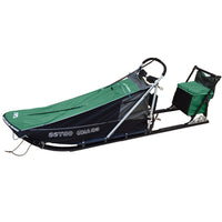 Grand Odyss distance dog sled with aluminum skid and seat in green - Danler Sleds