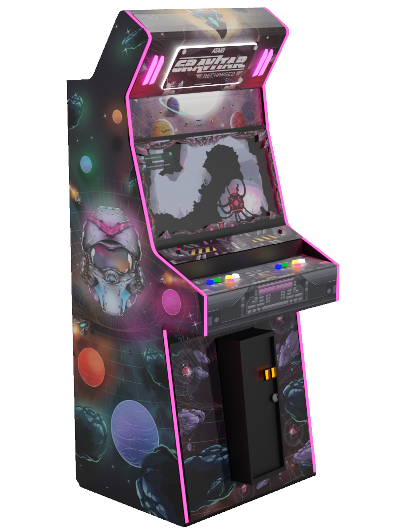 Gravitar Recharged Pro+ arcade machine side and detail view