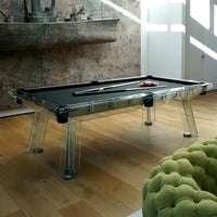 White Billiards The Skylar Modern Slate Glass Luxury Pool Table