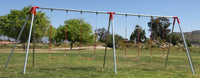 8 ft Commercial Swing Set 4 Swings 2 Bay Heavy Duty