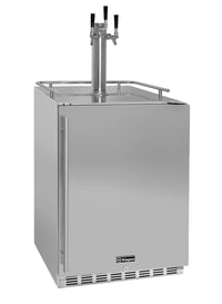 Kegco 24" Triple Faucet Built-in Kegerator - Outdoor