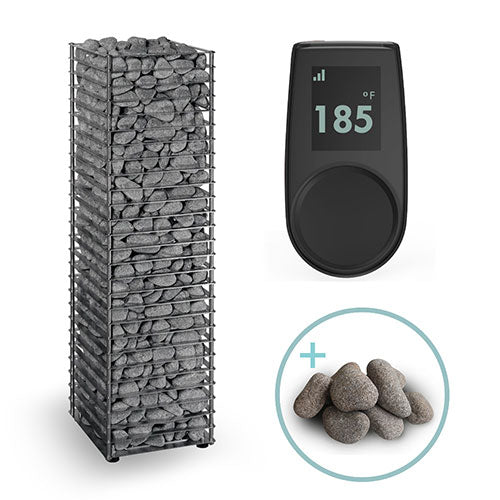 HUUM CLIFF 10.5kW Sauna Heater Package with UKU Local Black Control and Sauna Stones