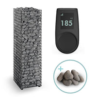 HUUM CLIFF 10.5kW Sauna Heater Package with UKU Local Black Control and Sauna Stones