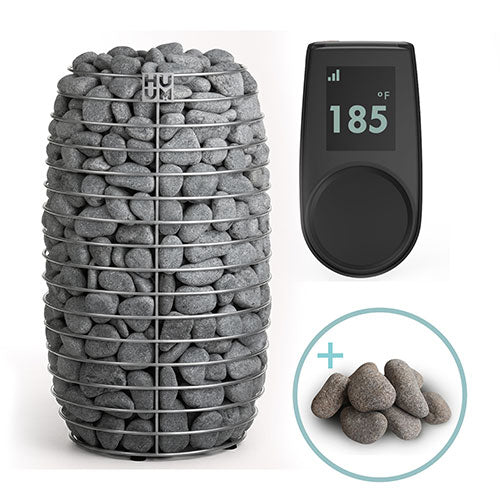 HUUM HIVE Mini Sauna Heater Package with UKU Local Black control unit