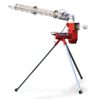Heater Real Baseball Pitching Machine w/ Feeder & Xtender 24' Batting Cage