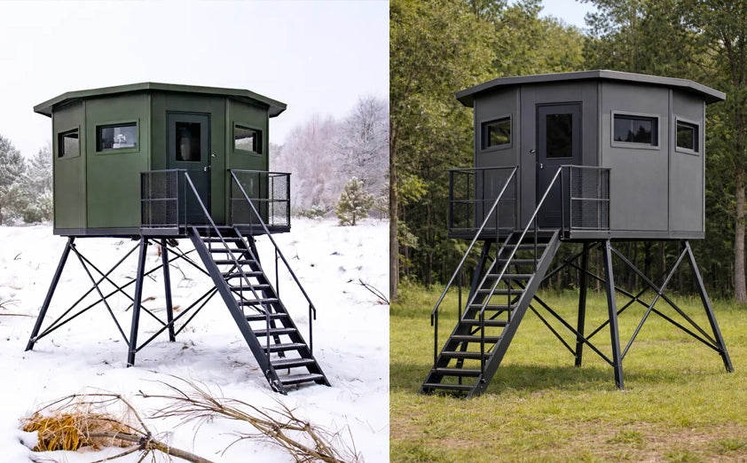 Beaver Blinds Octagon Hunting Blind - Aluminum Exterior Model Photo