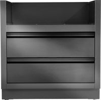 Napoleon OASIS Under Grill Cabinet for Built-In Prestige PRO 500 or Prestige 500 in Matte Black - front view fully assembled