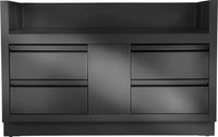 Napoleon OASIS Under Grill Cabinet for Built-in Prestige PRO 825 in Matte Black - front view fully assembled