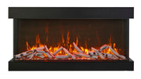 Amantii Tru View XT XL 60-inch fireplace with 10-piece birch log set