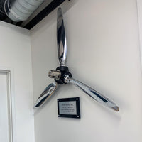 3-Bladed McCauley Mirror High Polished Airplane Propeller Wall Sculpture