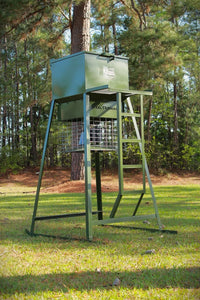 Steel Outdoors 500 lb Capacity Tall Automatic Spin Feeder