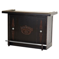 Jack Daniel's Bar Tennessee Charcoal finish - full product view, 60 inch wide hardwood bar