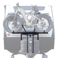 Jack-E eBike Carrier showing V-tray and V-wing support arms with foam bumpers