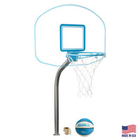 Dunn Rite Clear Hoop Jr. Deck-Mounted Pool Basketball Hoop (2 & 3/8" Post)