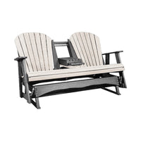Kanyon Poly 5' Adirondack Glider in poly lumber - front view