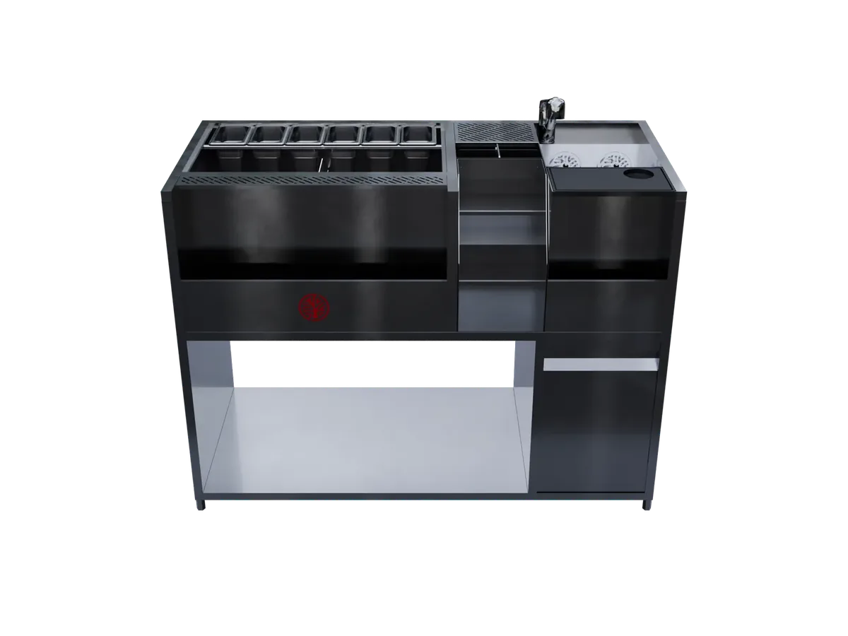 Kobayashi KC-52-S1 Commercial Portable Bar - 52 inch standalone stainless steel bartender station