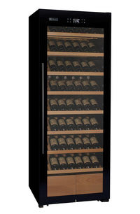 Allavino Freestanding Wine Refrigerator with Display Shelving and Black Glass Door
