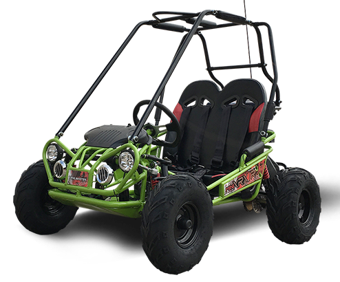 TrailMaster MINI XRX+ Kids Go Kart 5.5hp Gas Engine with Electric Start and Remote Kill - full view