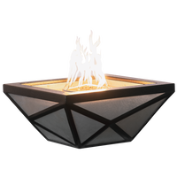 Gladiator LED Fire Bowl by The Outdoor Plus - Metal Powder Coat, lights off view showing bowl form