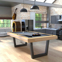 White Billiards The Lorren Modern Slate Pool Table