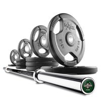 Tri-Grip Olympic Weight Plates and Olympic Barbell Sets by XMARK
