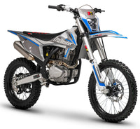 TrailMaster LX250 Dirt Bike full side view - 6-Speed Manual, Dual Disc Brakes, Electric Start