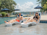 Tenjam LAYLO In-Pool Lounger on tanning ledge - hero shot