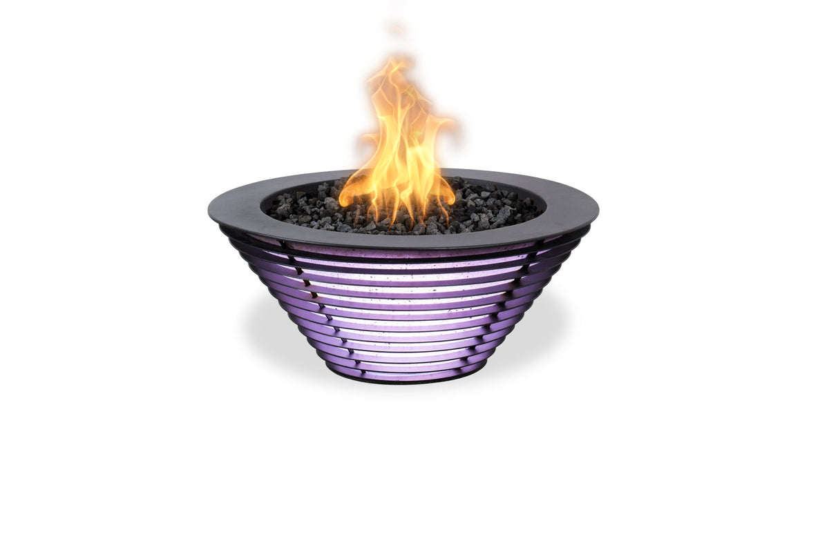 Lighthouse Series Mayport LED Fire Bowl with white LED lighting by The Outdoor Plus