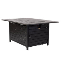 Longmont 48" Rectangular Aluminum Convertible Gas Fire Pit Table