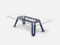 Impatia Lungolinea Leather ping pong table - close-up of leather base